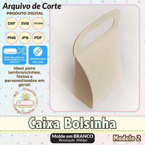 Arquivo de Corte Silhouette Caixa Bolsinha Modelo 2
