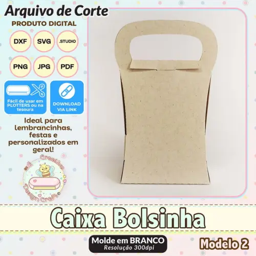 Arquivo de Corte Silhouette Caixa Bolsinha Modelo 2