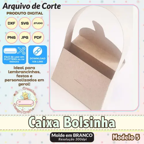 Arquivo de Corte Silhouette Caixa Bolsinha Modelo 5