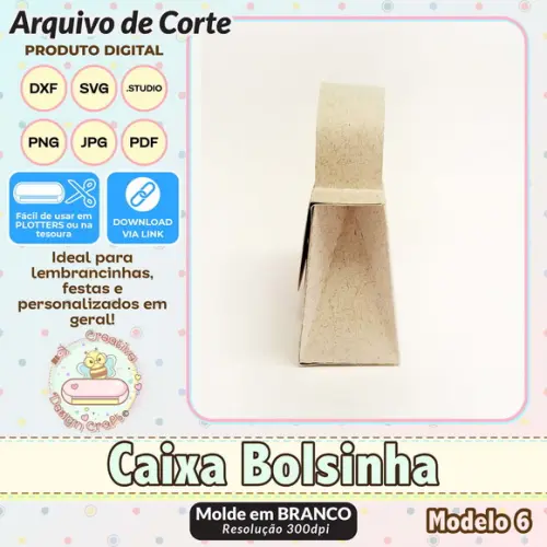 Arquivo de Corte Silhouette Caixa Bolsinha Modelo 6