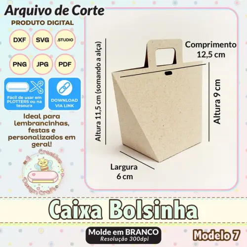Arquivo de Corte Silhouette Caixa Bolsinha Modelo 7
