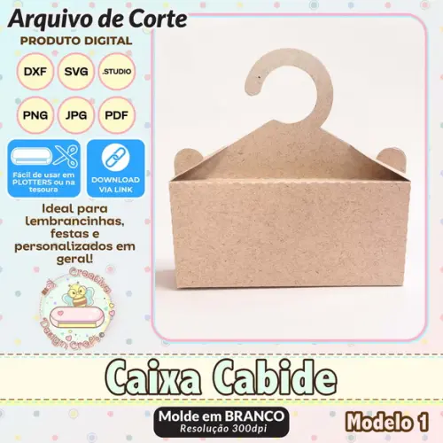 Arquivo de Corte Silhouette Caixa Cabide