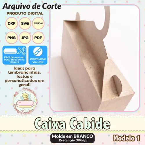Arquivo de Corte Silhouette Caixa Cabide