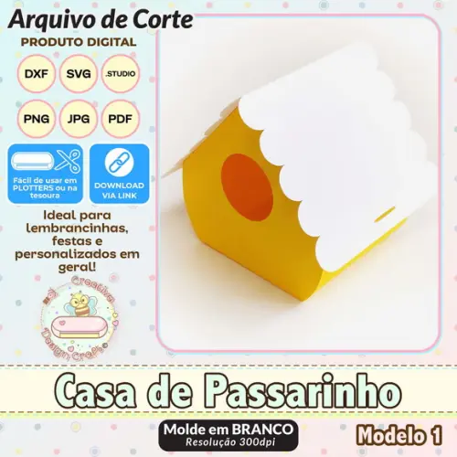 Arquivo de Corte Silhouette Caixa Casa de Passarinho 1