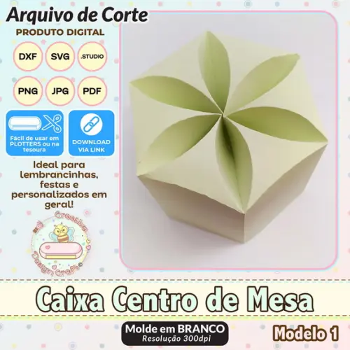 Arquivo de Corte Silhouette Caixa Centro de Mesa