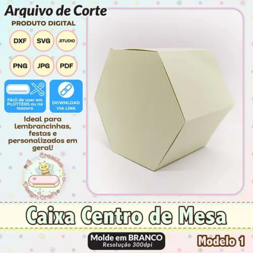 Arquivo de Corte Silhouette Caixa Centro de Mesa