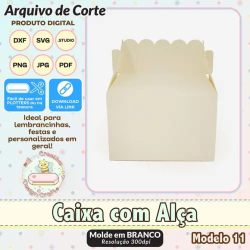 Arquivo de Corte Silhouette Caixa com Alça Modelo 11