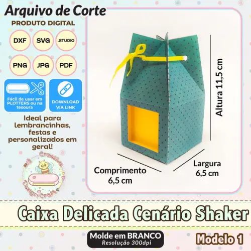 Arquivo de Corte Silhouette Caixa Delicada Cenário Shaker