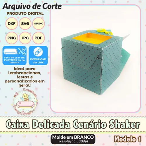 Arquivo de Corte Silhouette Caixa Delicada Cenário Shaker