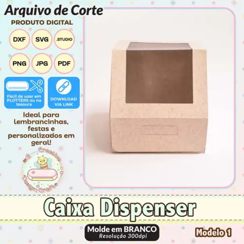 Arquivo de Corte Silhouette Caixa Dispenser Modelo 1
