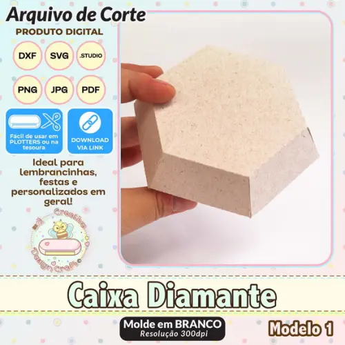 Arquivo de Corte Silhouette Caixa Diamante Modelo 1
