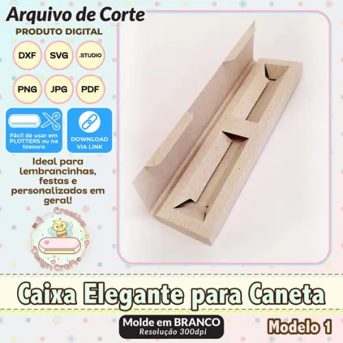 Arquivo de Corte Silhouette Caixa Elegante para Caneta
