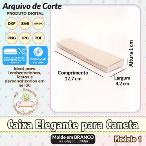 Arquivo de Corte Silhouette Caixa Elegante para Caneta