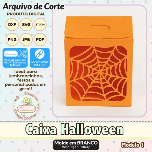 Arquivo de Corte Silhouette Caixa Halloween Modelo 1