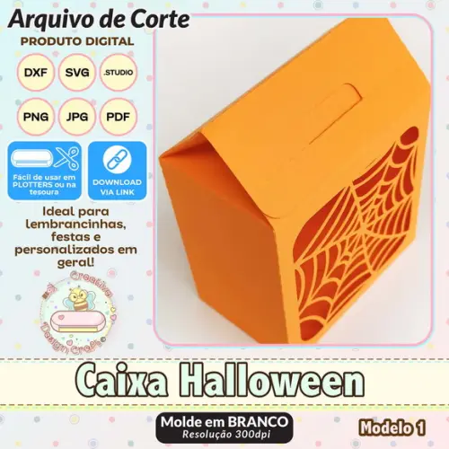 Arquivo de Corte Silhouette Caixa Halloween Modelo 1