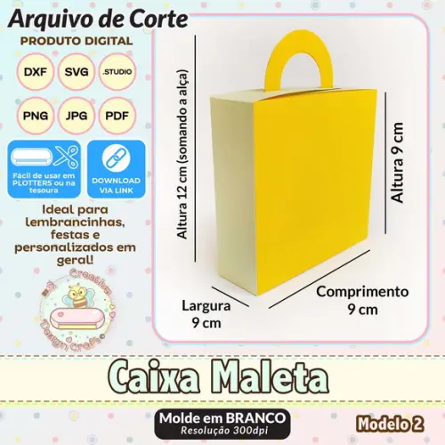 Arquivo de Corte Silhouette Caixa Maleta Modelo 2