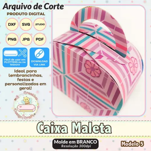 Arquivo de Corte Silhouette Caixa Maleta Modelo 5