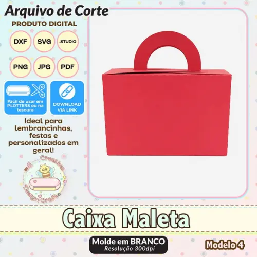 Arquivo de Corte Silhouette Caixa Maleta Modelo 4