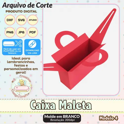 Arquivo de Corte Silhouette Caixa Maleta Modelo 4