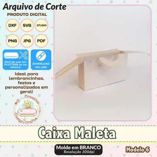 Arquivo de Corte Silhouette Caixa Maleta Modelo 6