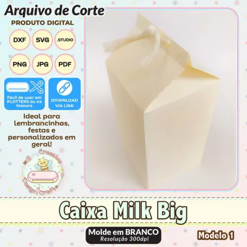 Arquivo de Corte Silhouette Caixa Milk Big
