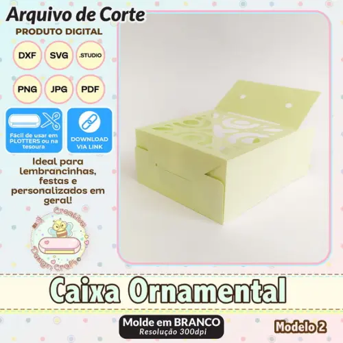 Arquivo de Corte Silhouette Caixa Ornamental Modelo 2
