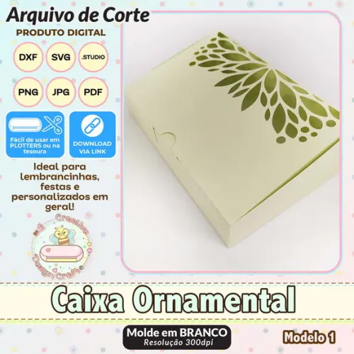 Arquivo de Corte Silhouette Caixa Ornamental Modelo 1