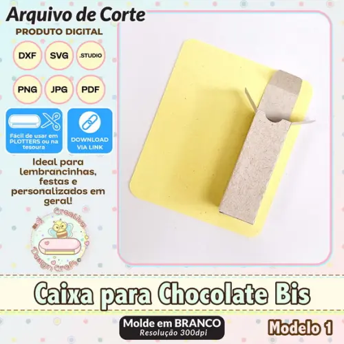 Arquivo de Corte Silhouette Caixa para Chocolate Bis 1