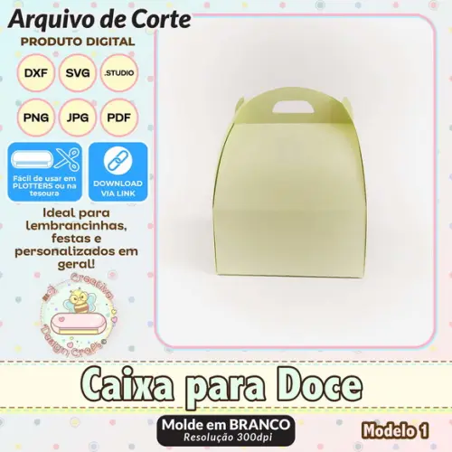 Arquivo de Corte Silhouette Caixa para Doce Modelo 1