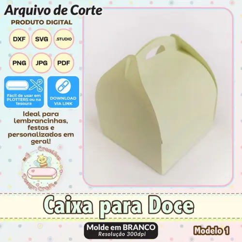 Arquivo de Corte Silhouette Caixa para Doce Modelo 1