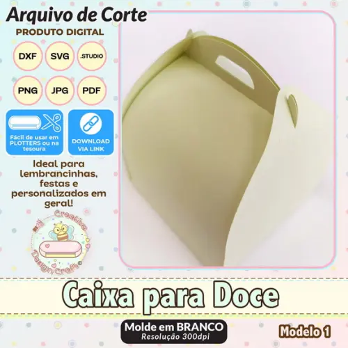 Arquivo de Corte Silhouette Caixa para Doce Modelo 1