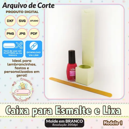 Arquivo de Corte Silhouette Caixa para Esmalte e Lixa