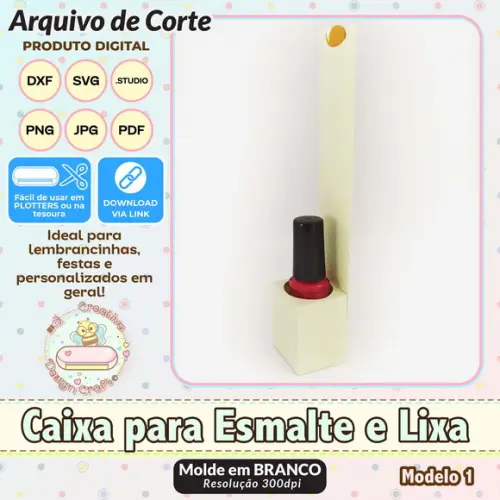 Arquivo de Corte Silhouette Caixa para Esmalte e Lixa