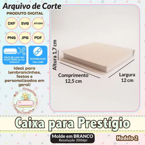 Arquivo de Corte Silhouette Caixa para Prestigio Modelo 2
