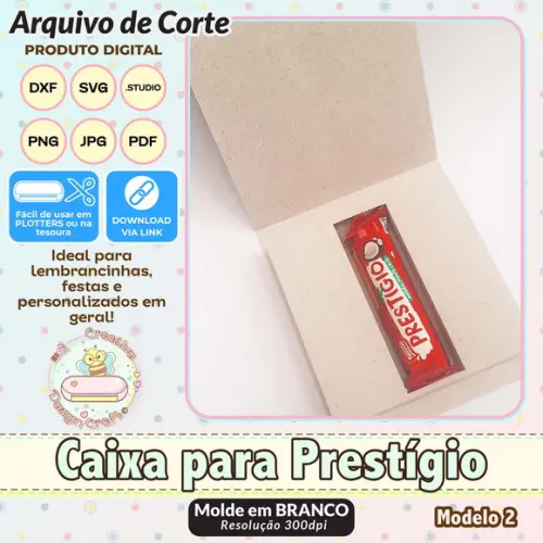 Arquivo de Corte Silhouette Caixa para Prestigio Modelo 2