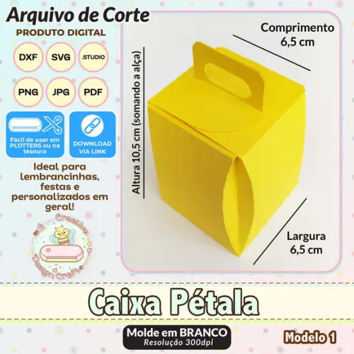 Arquivo de Corte Silhouette Caixa Pétala
