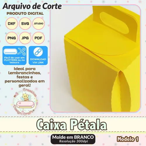 Arquivo de Corte Silhouette Caixa Pétala