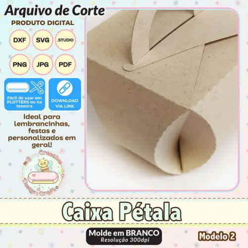 Arquivo de Corte Silhouette Caixa Pétala Modelo 2