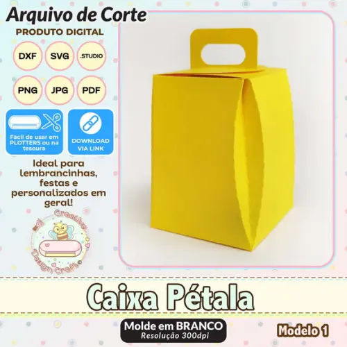 Arquivo de Corte Silhouette Caixa Pétala