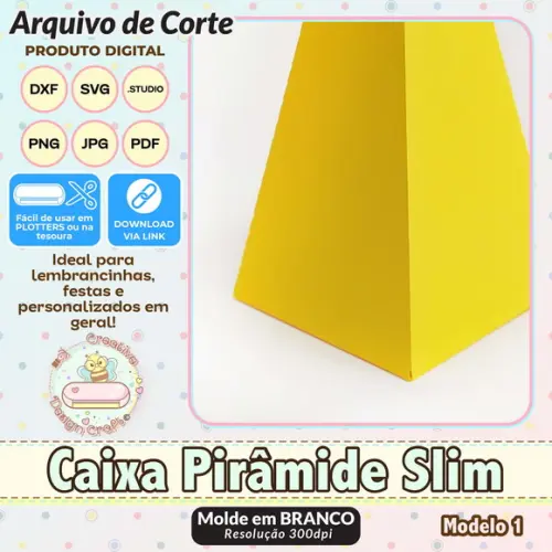Arquivo de Corte Silhouette Caixa Pirâmide Slim
