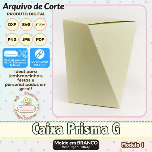 Arquivo de Corte Silhouette Caixa Prisma Grande Modelo 1