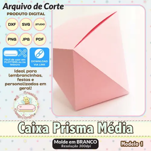 Arquivo de Corte Silhouette Caixa Prisma Média