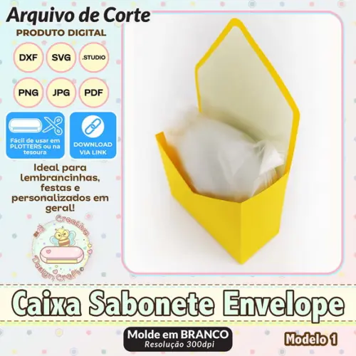 Arquivo de Corte Silhouette Caixa Sabonete Envelope Modelo 1
