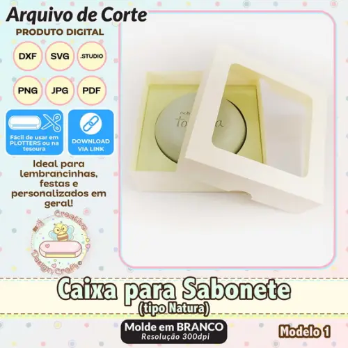 Arquivo de Corte Silhouette Caixa Sabonete Tipo Natura 1