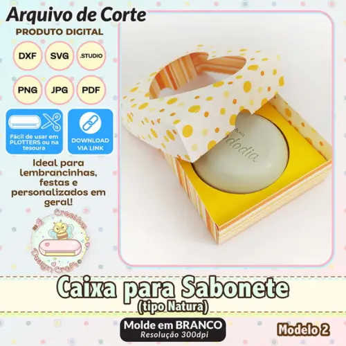 Arquivo de Corte Silhouette Caixa Sabonete Tipo Natura 2
