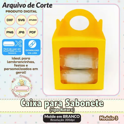 Arquivo de Corte Silhouette Caixa Sabonete Tipo Natura 3