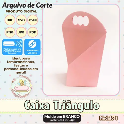 Arquivo de Corte Silhouette Caixa Triângulo