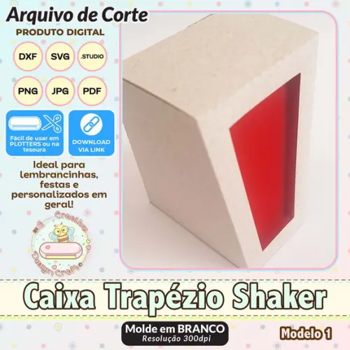 Arquivo de Corte Silhouette Caixa Trapézio