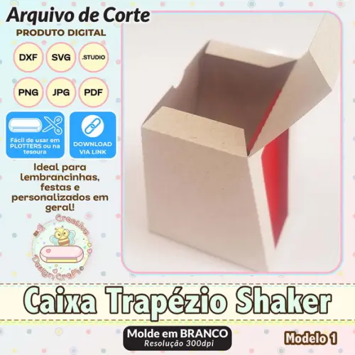 Arquivo de Corte Silhouette Caixa Trapézio