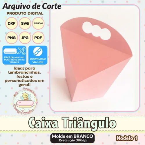 Arquivo de Corte Silhouette Caixa Triângulo